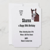 Invitation personnalisée d'anniversaire sur le thè (Dos)