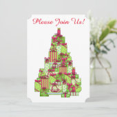 Invitation personnalisée dans l'arbre de Noël (Debout devant)