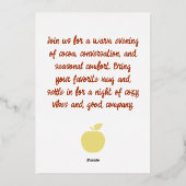 Invitation personnalisée d'automne – Invitation av (Verso)