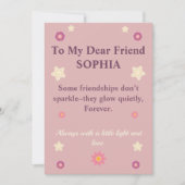 Invitation personnalisée de citation florale d'ami (Devant)