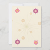 Invitation personnalisée de citation florale d'ami (Dos)