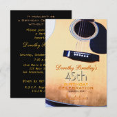 Invitation personnalisée de Folk Guitar 45e annive (Devant / Derrière)