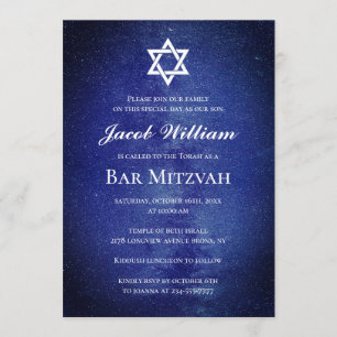 Invitation personnalisée de Jewish Bar Mitzvah