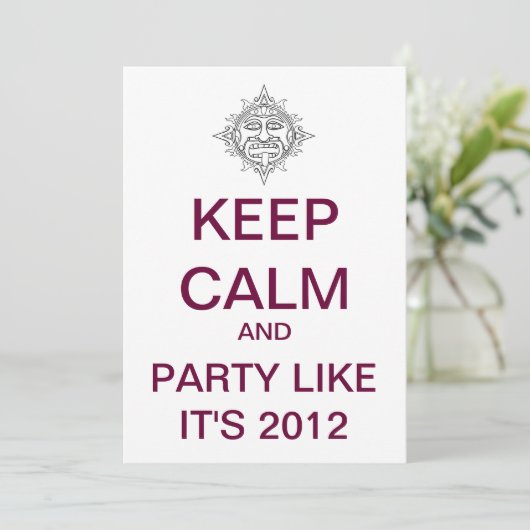 Invitation personnalisée de KEEP CALM 2012 (Debout devant)