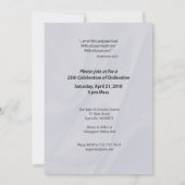 Invitation personnalisée de la 25e ordination (Dos)