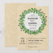 Invitation personnalisée de la couronne de Mariage (Devant / Derrière)