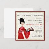 Invitation personnalisée de la fête japonaise du s (Devant / Derrière)