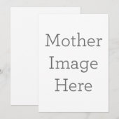 Invitation personnalisée de la mère (Devant / Derrière)