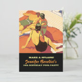 Invitation personnalisée de la partie de pool Vint (Debout devant)