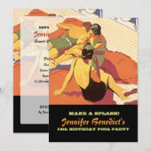 Invitation personnalisée de la partie de pool Vint (Devant / Derrière)