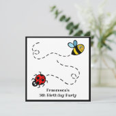 Invitation personnalisée de Ladybird et Bumblebee (Debout devant)