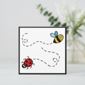 Invitation personnalisée de Ladybird et Bumblebee (Debout devant)
