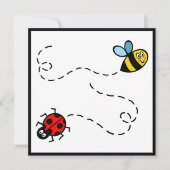 Invitation personnalisée de Ladybird et Bumblebee (Devant)