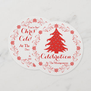 Invitation personnalisée de l'arbre de fête de Noë