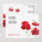 Invitation personnalisée de mariage/anniversaire (Devant / Derrière)