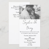invitation personnalisée de mariage photo (Devant / Derrière)