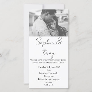 invitation personnalisée de mariage photo