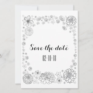 Invitation personnalisée de mariage rustique flora