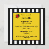 Invitation personnalisée de Motif Ladybird (Dos)