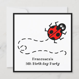 Invitation personnalisée de Motif Ladybird