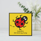Invitation personnalisée de Motif Ladybird (Debout devant)