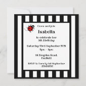 Invitation personnalisée de Motif Ladybird (Dos)