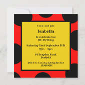 Invitation personnalisée de Motif Ladybird (Dos)