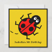 Invitation personnalisée de Motif Ladybird (Devant)