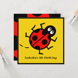 Invitation personnalisée de Motif Ladybird