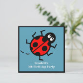 Invitation personnalisée de Motif Ladybird (Debout devant)