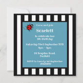 Invitation personnalisée de Motif Ladybird (Dos)