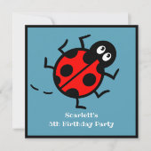 Invitation personnalisée de Motif Ladybird (Devant)