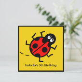 Invitation personnalisée de Motif Ladybird (Debout devant)