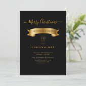 Invitation personnalisée de Noël élégante (Debout devant)