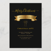 Invitation personnalisée de Noël élégante (Devant)