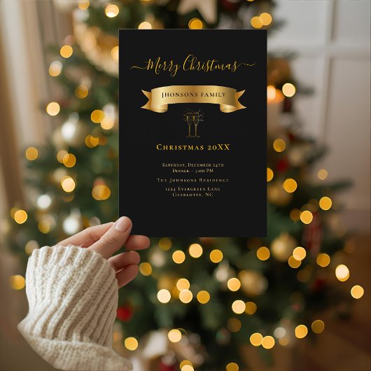 Invitation personnalisée de Noël élégante