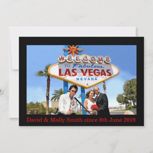 Invitation personnalisée de photo de mariage de La (Dos)