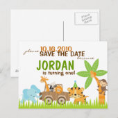 Invitation personnalisée de safari animalier pour  (Devant / Derrière)