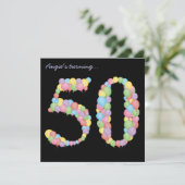 Invitation personnalisée des ballons du 50e annive (Debout devant)