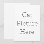 Invitation Personnalisée D'Image De Chat (Devant / Derrière)