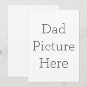 Invitation personnalisée d'image papa (Devant / Derrière)