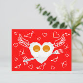 Invitation personnalisée drôle de coeur pour la Sa (Debout devant)