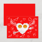 Invitation personnalisée drôle de coeur pour la Sa (Devant / Derrière)