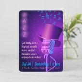 Invitation personnalisée du club de jazz avec micr (Debout devant)