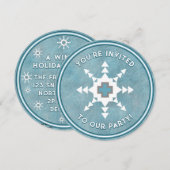 Invitation personnalisée du flocon de neige du sud (Devant / Derrière)