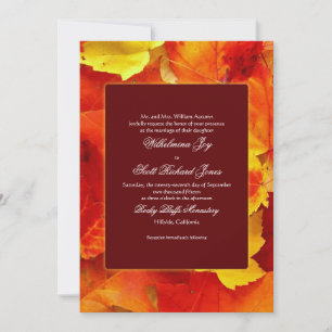 Invitation personnalisée du Mariage de automne par