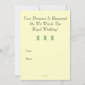 Invitation personnalisée du Mariage royal Harry et (Dos)