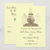 Invitation personnalisée du Mariage royal Harry et (Devant / Derrière)