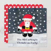 Invitation personnalisée du Père Noël (Devant / Derrière)