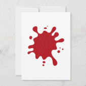 Invitation personnalisée éclaboussure rouge tomate (Devant)